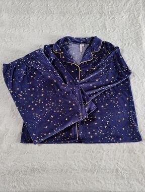 Joyspun Soft Velour Star Print Pajama Set